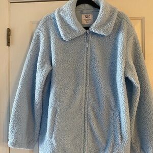 Cozy Light Blue Sherpa Jacket